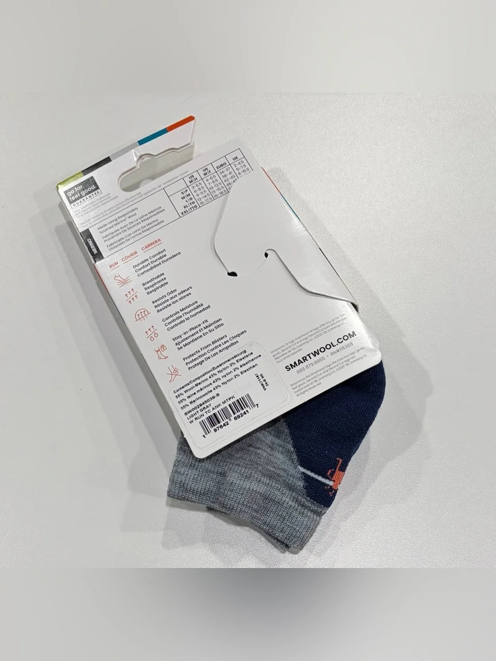 SmartWool Women's Small Run Targeted Cushion Running Socks 3-Pack Ankle Gray NWT